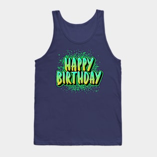 Happy Birthday Green Tank Top